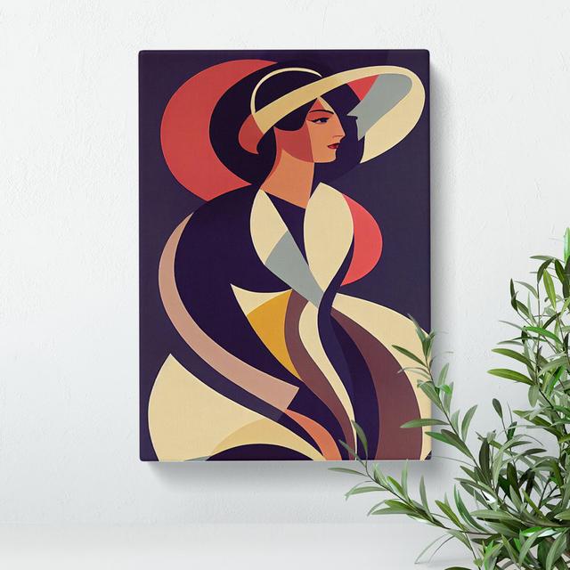 Woman Art Deco No.6 - Wrapped Canvas Print Fairmont Park Size: 60cm H x 40cm W x 3cm D on Productcaster.