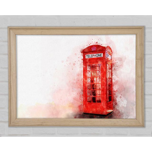 Red Phone Box Splash - Single Picture Frame Art Prints Rosalind Wheeler Size: 21cm H x 29.7cm W on Productcaster.