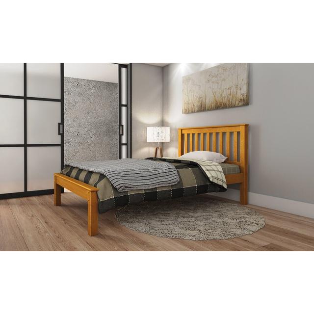 Rhoads Bed Frame Brambly Cottage Colour: Honey, Size: Kingsize (5') on Productcaster.