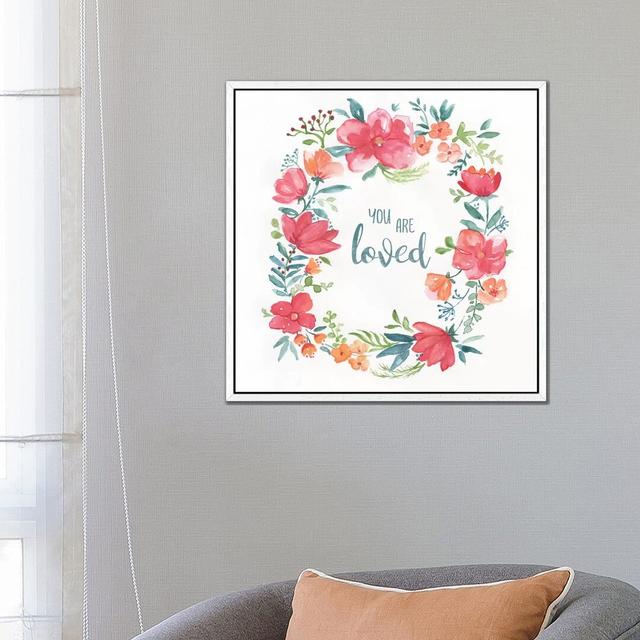 You Are Loved - Print Fleur De Lis Living Format: White Framed, Size: 66.04cm H x 66.04cm W x 3.81cm D on Productcaster.