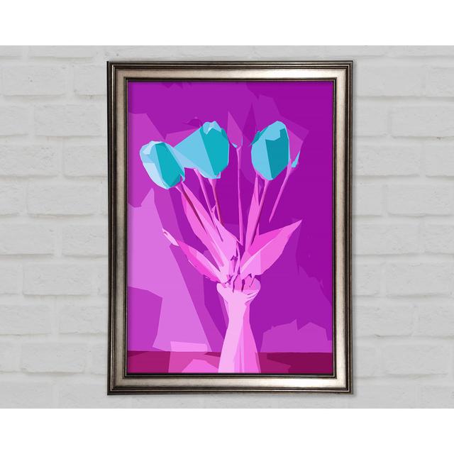 Pop Art Tulips Framed Print Ivy Bronx Size: 42cm H x 59.7cm W on Productcaster.