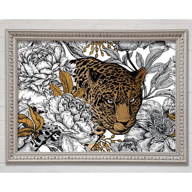 Stunning Leopard Flowers - Print Bright Star Size: 59.7cm H x 84.1cm W x 3cm D on Productcaster.