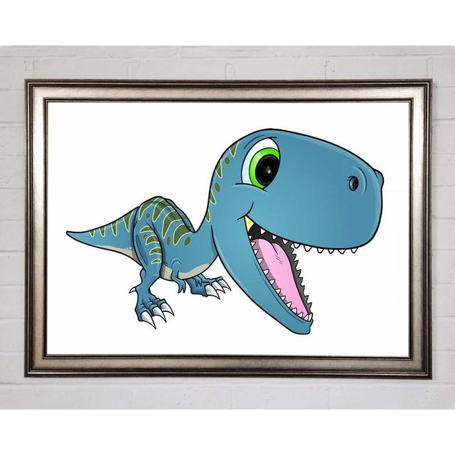 Happy Dinosaur - Single Picture Frame Art Prints Happy Larry Size: 21cm H x 29.7cm W on Productcaster.