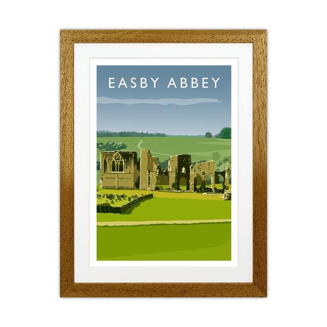 Easby Abbey Portrait by Richard O'Neill - Graphic Art Corrigan Studio Format: Brown Framed, Size: 43.5cm H x 33.5cm W x 3cm D on Productcaster.