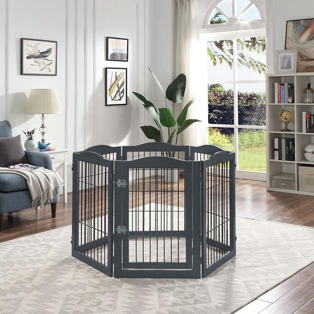 Free Standing Pet Gate Archie & Oscar Size: 335cm, Finish: Black on Productcaster.