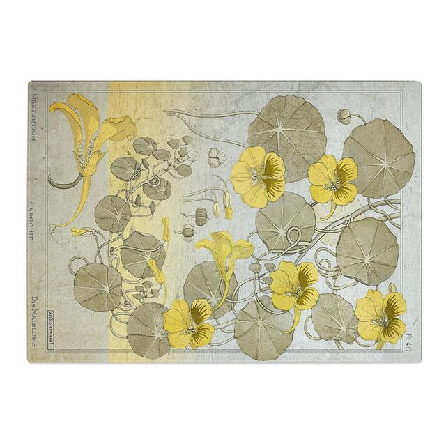 Vintage Floral Sketch Chopping Board East Urban Home Size: 20cm W x 28.5cm L on Productcaster.