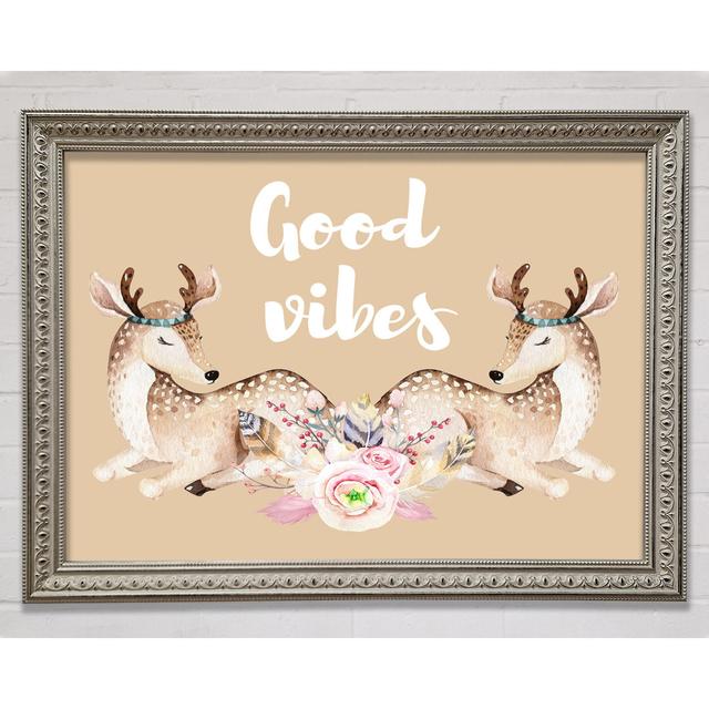 Good Vibes Woodland Animals - Druck Bright Star Größe: 59,7 cm H x 84,1 cm B on Productcaster.