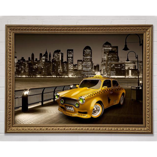 Retro Taxi NYC - Print Ebern Designs Size: 21cm H x 29.7cm W x 3cm D on Productcaster.