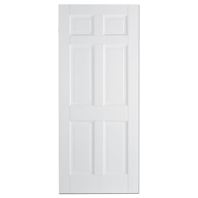 Regency 6P Primed White Internal Door LPD Doors Door Size: 198.1 cm H x 76.2 cm W x 3.5 cm D on Productcaster.