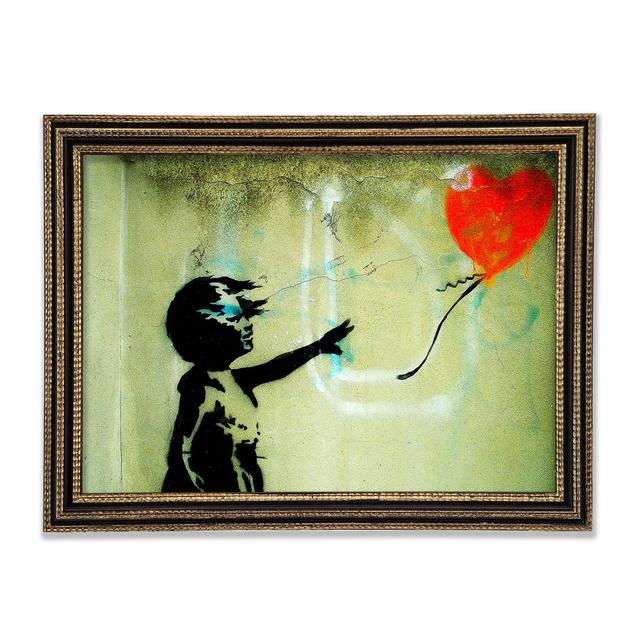 Love Heart Balloon Girl Float - Print Rosalind Wheeler Size: 29.7cm H x 42cm W x 3cm D on Productcaster.