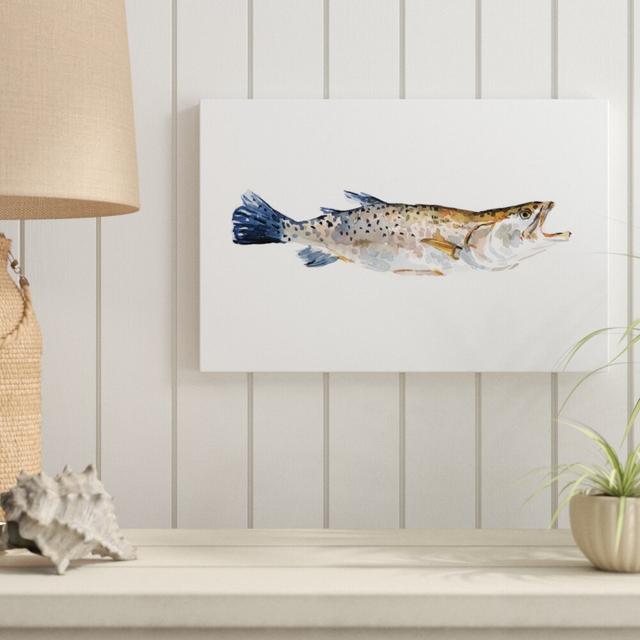 Freckled Trout II by Emma Scarvey - Wrapped Canvas Painting Print Blue Elephant Size: 30cm H x 46cm W on Productcaster.