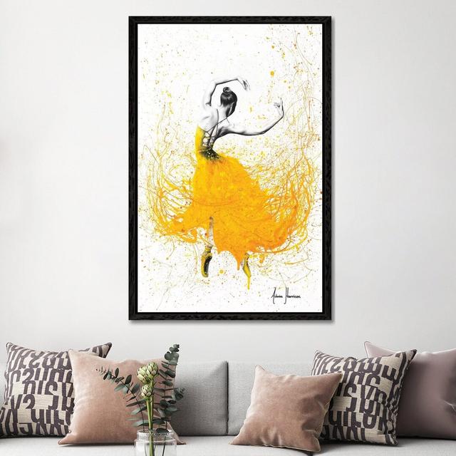 Daisy Dance by Ashvin Harrison - Print on Canvas 17 Stories Size: 152.4cm H x 101.6cm W x 3.81cm D, Format: Black Framed on Productcaster.