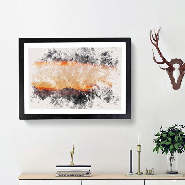 Mountains Beneath the Clouds - Picture Frame Graphic Art Print East Urban Home Frame Option: Black Framed, Size: 62cm H x 87cm W x 2cm D on Productcaster.