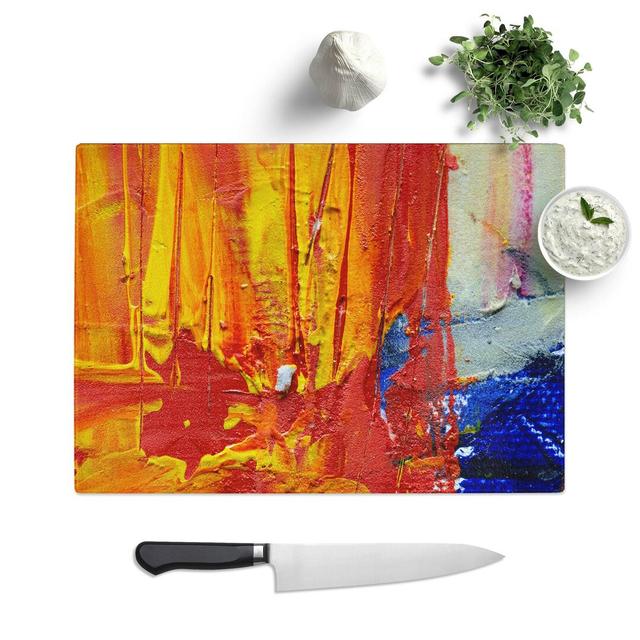 Tempered Glass Art Painting Vol.457 Chopping Board East Urban Home Size: 28.5 cm W x 20 cm L on Productcaster.