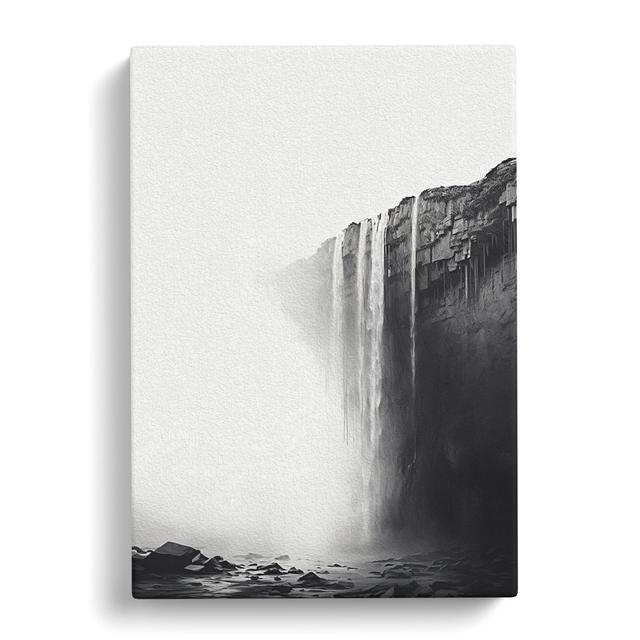 Waterfall Minimalism - Print Alpen Home Size: 76cm H x 50cm W x 3cm D on Productcaster.