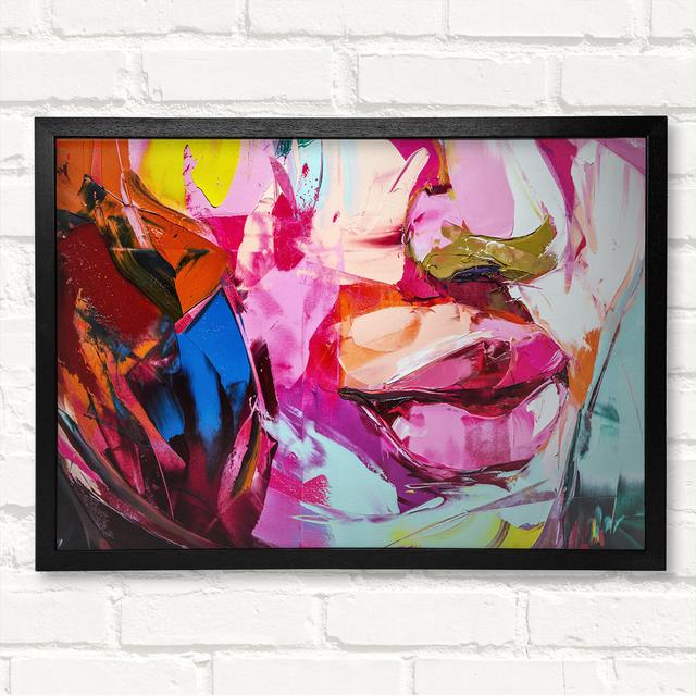 The Lips Of Colour - Closed Corner Frame Art Prints on Wood Metro Lane Size: 21cm H x 29.7cm W on Productcaster.