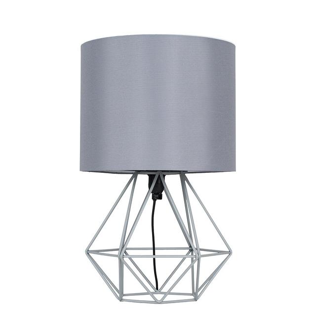 Lamp in Grey Base/Grey Shade by Latitude Run with Height: 40Cm on Productcaster.