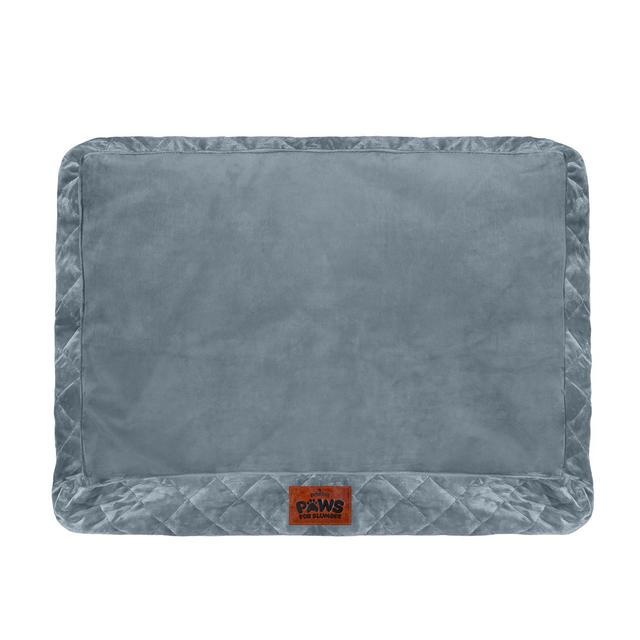 Slumberdown Paws for Slumber Luxury Velvet Pet Bed Cover Slumberdown Colour: Grey, Size: 60cm W x 80cm L on Productcaster.