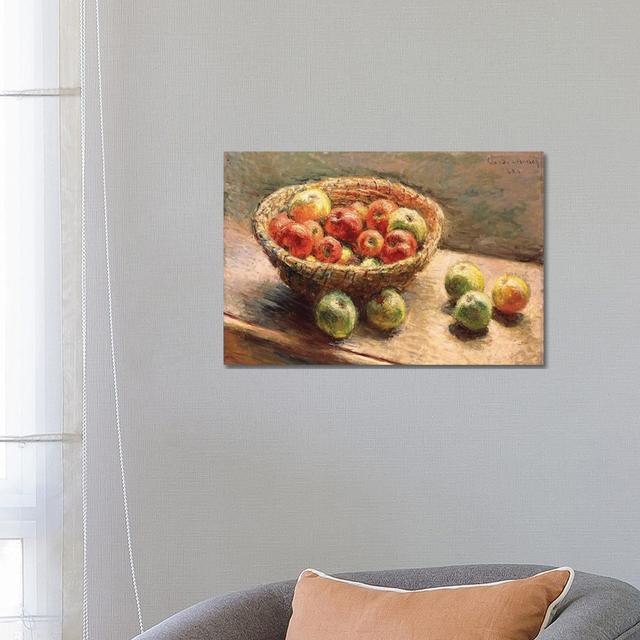 Le Panier De Pommes, 1880 by Claude Monet - Wrapped Canvas Gallery-Wrapped Canvas Giclée ClassicLiving Size: 45.72cm H x 66.04cm W x 3.81cm D on Productcaster.