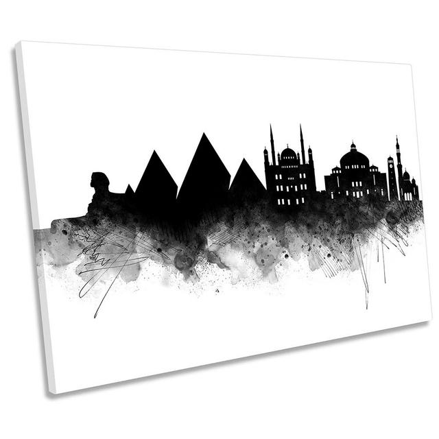 Giza Abstract City Skyline - Wrapped Canvas Graphic Art Ebern Designs Size: 40.6cm H x 61cm W x 2cm D on Productcaster.