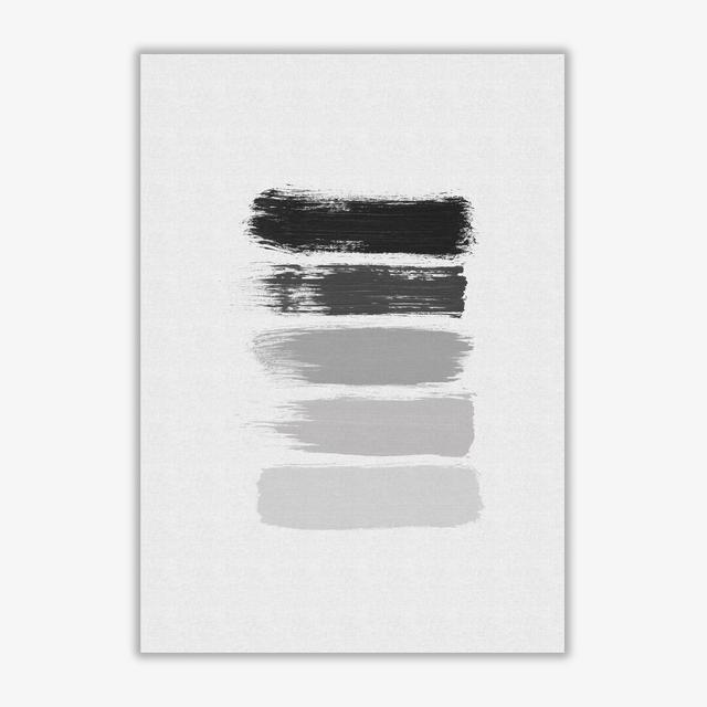 Black and White Stripes - Graphic Art Print on Paper East Urban Home Format: No Frame, Size: 85 cm H x 60 cm W x 1 cm D on Productcaster.