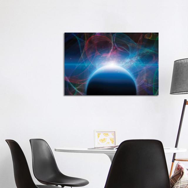 3D Rendering Of Planet With Nebulos Filaments by Bruce Rolff - Wrapped Canvas Print Metro Lane Size: 66.04cm H x 101.6cm W x 1.905cm D on Productcaster.