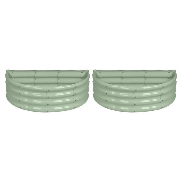 Metal Raised Garden Bed (Set of 2) Harbour Housewares Colour: Green, Size: 30 cm H x 90 cm W x 45 cm D on Productcaster.