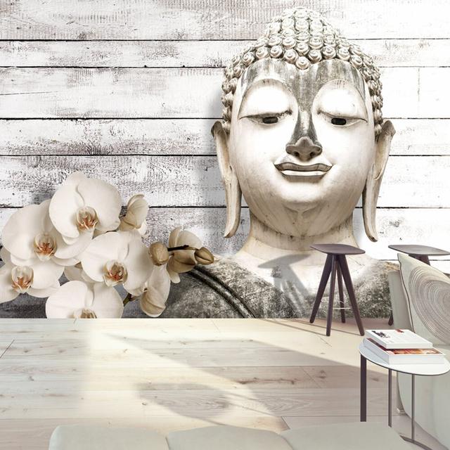 Smiling Buddha 2.80m x 400cm Wallpaper East Urban Home Size: 280cm L x 400cm W on Productcaster.