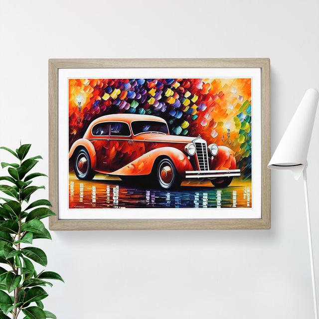 Painted Classic Car Vol.1 Abstract - Picture Frame Graphic Art Marlow Home Co. Frame Colour: Grey, Size: 46cm H x 64cm W on Productcaster.