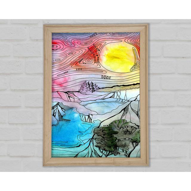 Abstract Sunset Tree - Print Rosalind Wheeler Size: 29.7cm H x 21cm W x 1.5cm D on Productcaster.