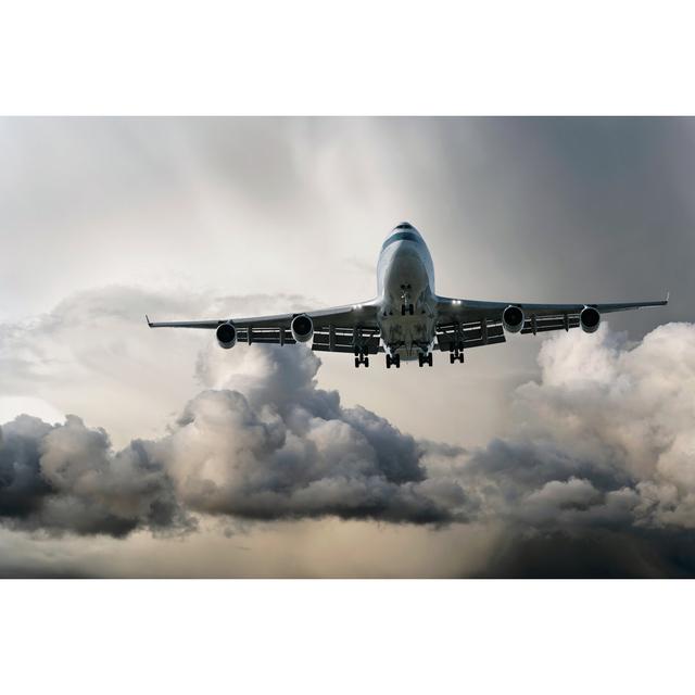 Jumbo Jet Airplane by Sharply_done - Wrapped Canvas Print 17 Stories Size: 81cm H x 122cm W x 3.8cm D on Productcaster.