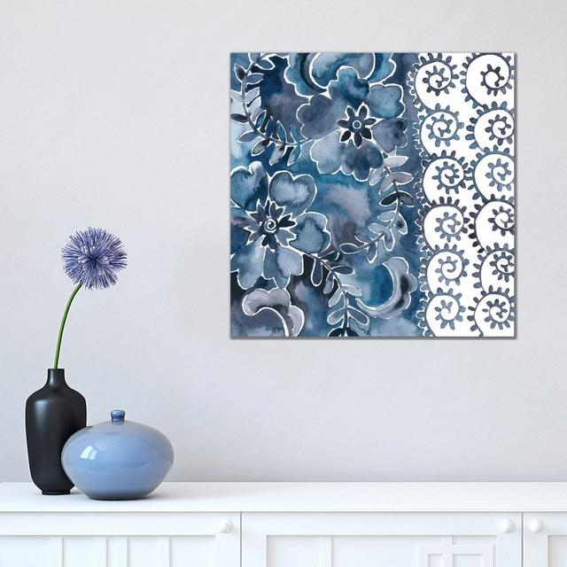 Cobalt Garden IV by Chariklia Zarris - Wrapped Canvas Painting Latitude Vive Size: 45.72cm H x 45.72cm W x 1.91cm D on Productcaster.