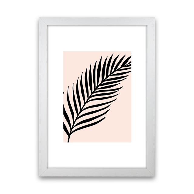 Palm Rose - Graphic Art Print on Paper Bay Isle Home Frame Option: White Frame, Size: 88cm H x 64cm W x 3cm D on Productcaster.