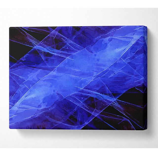 Blue Sound Wave - Wrapped Canvas Art Prints Metro Lane Size: 50.8cm H x 81.3cm W x 10cm D on Productcaster.