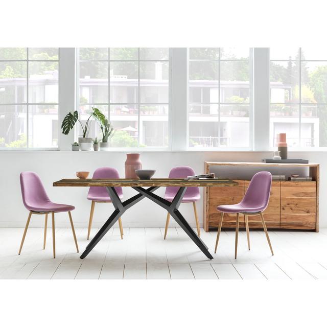 Maura Dining Table Gracie Oaks Table Base Colour: Black, Size: H73 x L200 x W100cm on Productcaster.