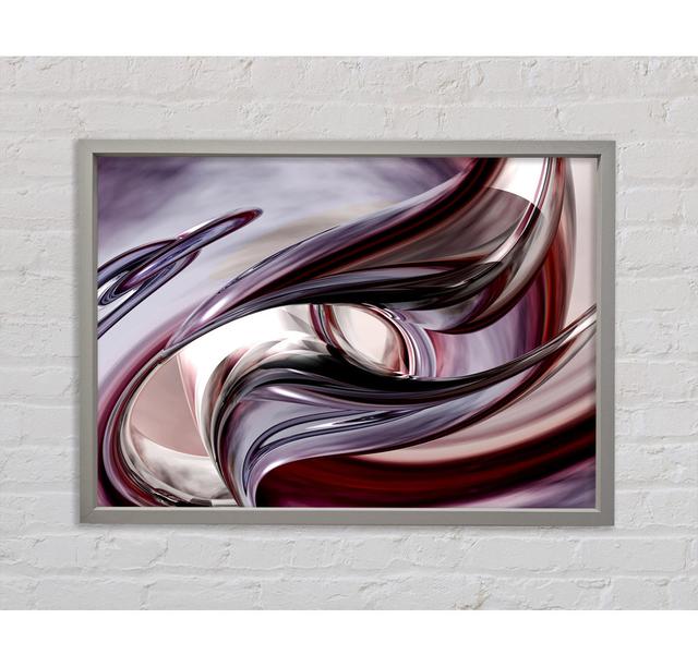 Steel Wave Flip Framed Print Ivy Bronx Size: 118.9cm H x 141.4cm W x 3.3cm D, Format: Light Grey Framed Canvas on Productcaster.