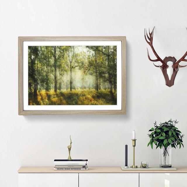 View of the Forest in the Spring - Picture Frame Painting Print East Urban Home Size: 24cm H x 33cm W x 2cm D, Frame Option: Oak Framed on Productcaster.