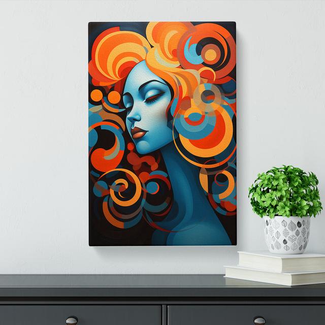 Woman With Curls Orphism - No Frame Print Marlow Home Co. on Productcaster.