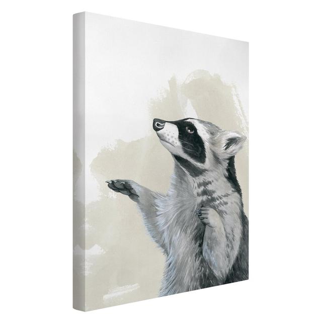 Forest Friends - Raccoon - Wrapped Canvas Graphic Art Union Rustic Size: 60cm H x 40cm W on Productcaster.