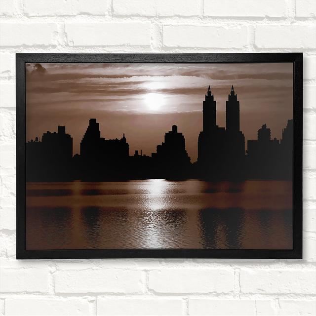 Nyc Brown Skyline - Print ClassicLiving Size: 29.7cm H x 42cm W on Productcaster.