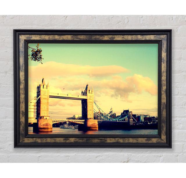 London Tower Bridge Retro - Druck Bright Star Größe: 21 cm H x 29,7 cm B on Productcaster.