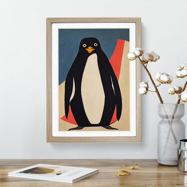 Penguin Abstract Art No.6 House of Hampton Format: Oak Frame, Matte Colour: No Matte, Size: 46cm H x 34cm W on Productcaster.