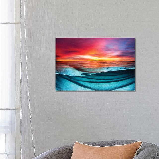 Colour Blur Hyams Beach by Jordan Robins - Wrapped Canvas Graphic Art House of Hampton Size: 45.72cm H x 66.04cm W x 1.91cm D on Productcaster.