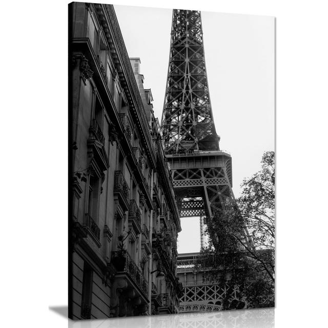 Iconic Eiffel Tower Sight - Wrapped Canvas Art Prints Panther Print Size: 46cm H x 31cm W on Productcaster.