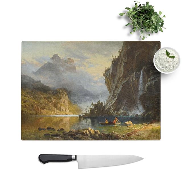 Indians Spear Fishing by Albert Bierstadt Chopping Board East Urban Home Size: 0.4cm H x 28.5cm W x 39cm L on Productcaster.