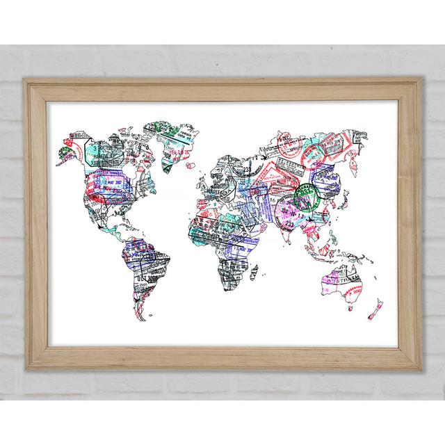 Map Of The World 8 - Print Bright Star Size: 29.7cm H x 42cm W on Productcaster.