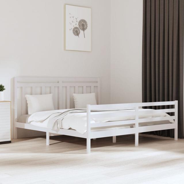 Jallen Bed 17 Stories Size: Super King (6'), Colour: White on Productcaster.