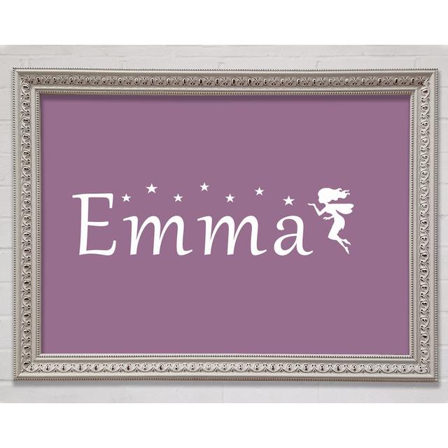 Your Name In Fairy Dust Pink Framed Print Happy Larry Colour: Dusty Pink, Size: 59.7cm H x 84.1cm W on Productcaster.