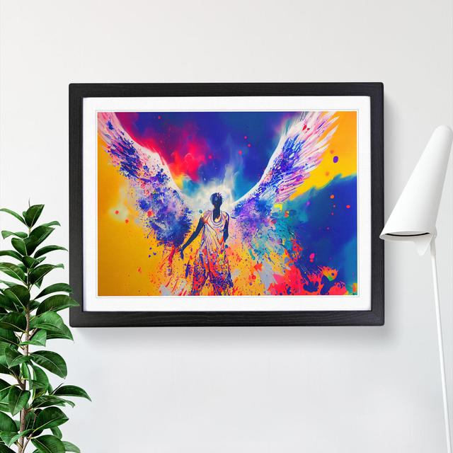 Angel Painted Vol.5 Abstract Maturi Size: 34cm H x 46cm W x 2cm D, Frame Colour: Black Framed on Productcaster.