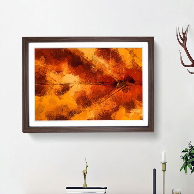 Leaf in the Autumn in Abstract - Picture Frame Graphic Art Print East Urban Home Frame Option: Walnut Framed, Size: 27cm H x 36cm W x 2cm D on Productcaster.